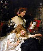James Jebusa Shannon Mother and Child oil painting on canvas